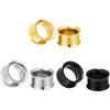 6Pcs Stainless Steel Ear Tunnels Gauges Double Flare Earrings Expander Stretchers Piercing Body Jewelry 8G-1''