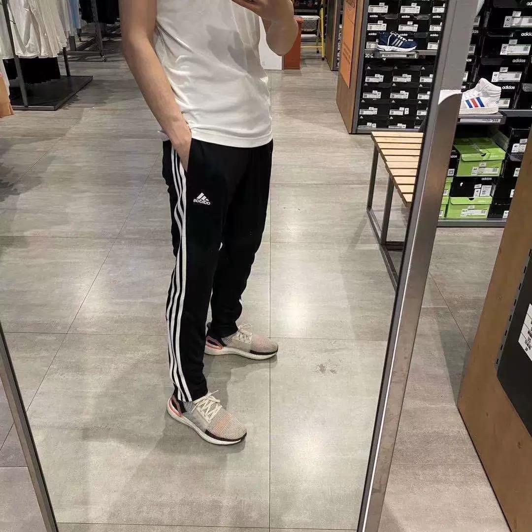 Adidas Men s 2023 Summer Football Training Breathable Quick-Dry Sports Pants with Calf Zipper S чёрный