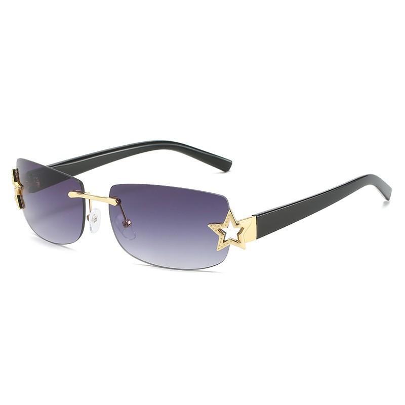 New Fashionable Frameless Square Sunglasses Y2K Street Style Personality Trendy Sunglasses