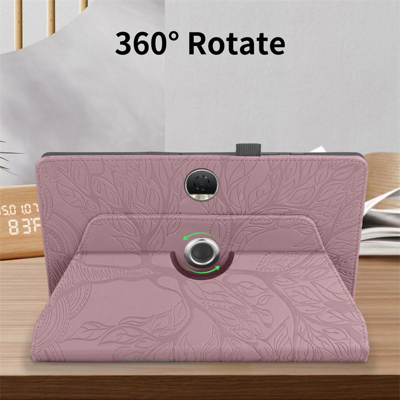 Tablet Case 360 Rotation Cover For Huawei Honor Pad 9 2024 Case Tree Embossed Case Funda For Honor Pad 9 12 1 Tablet Cover HEY2-W09 HEY2-W19