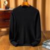 Machine-Washable Men's Wool Sweater, Half-High Neck, 450g Australian Wool, Warm Base Layer, Autumn/Winter 4A Grade.