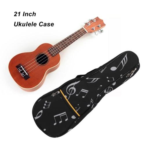 21-inch Ukulele Case, Outdoor Travel Ukulele Case with Front Zippered Pocket and Metal Zipper