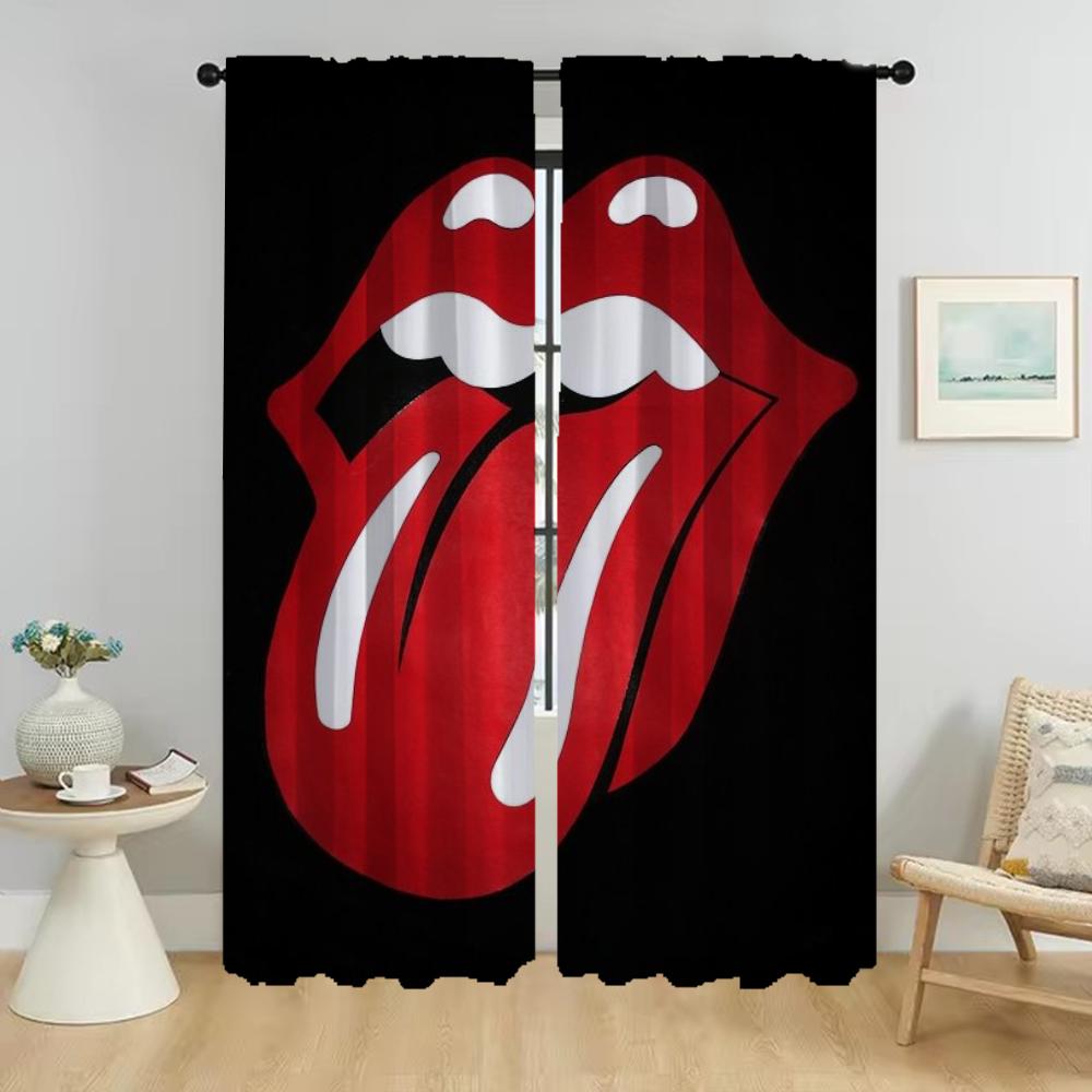 

Украшение на Хэллоуин Занавески от комаров The Rollings Stones 2 шт. Тюль для спальни Современные шторы для гостиной Жалюзи W107xH213cmx2pcs-CL