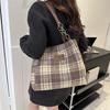 Fashionable Womens Large Capacity Brown Shoulder Bag With Unique Street Style Elements