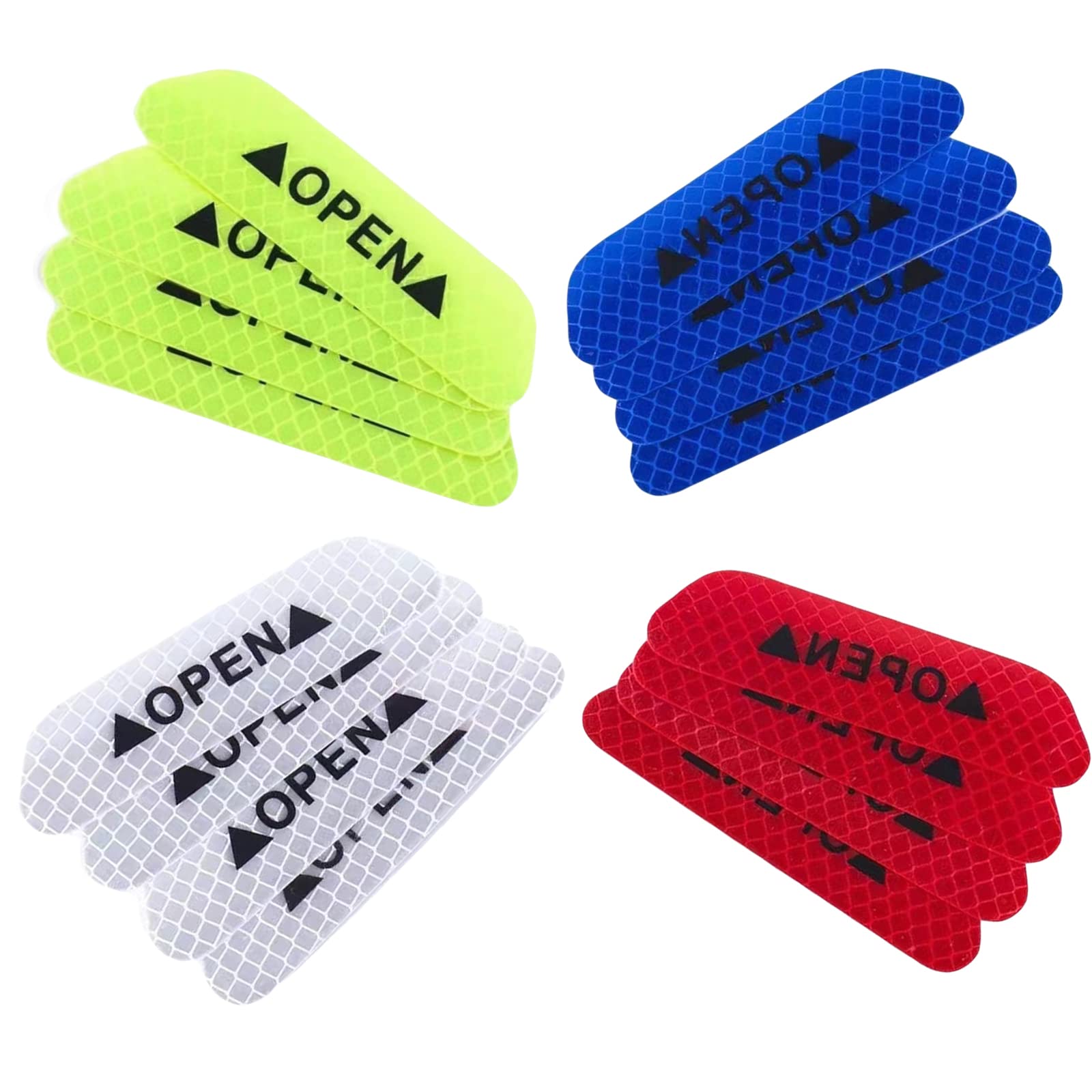 

SHULLIN 16pcs Open Sign Car Door Sticker Door Reflective Sheet Car Sticker Door Open