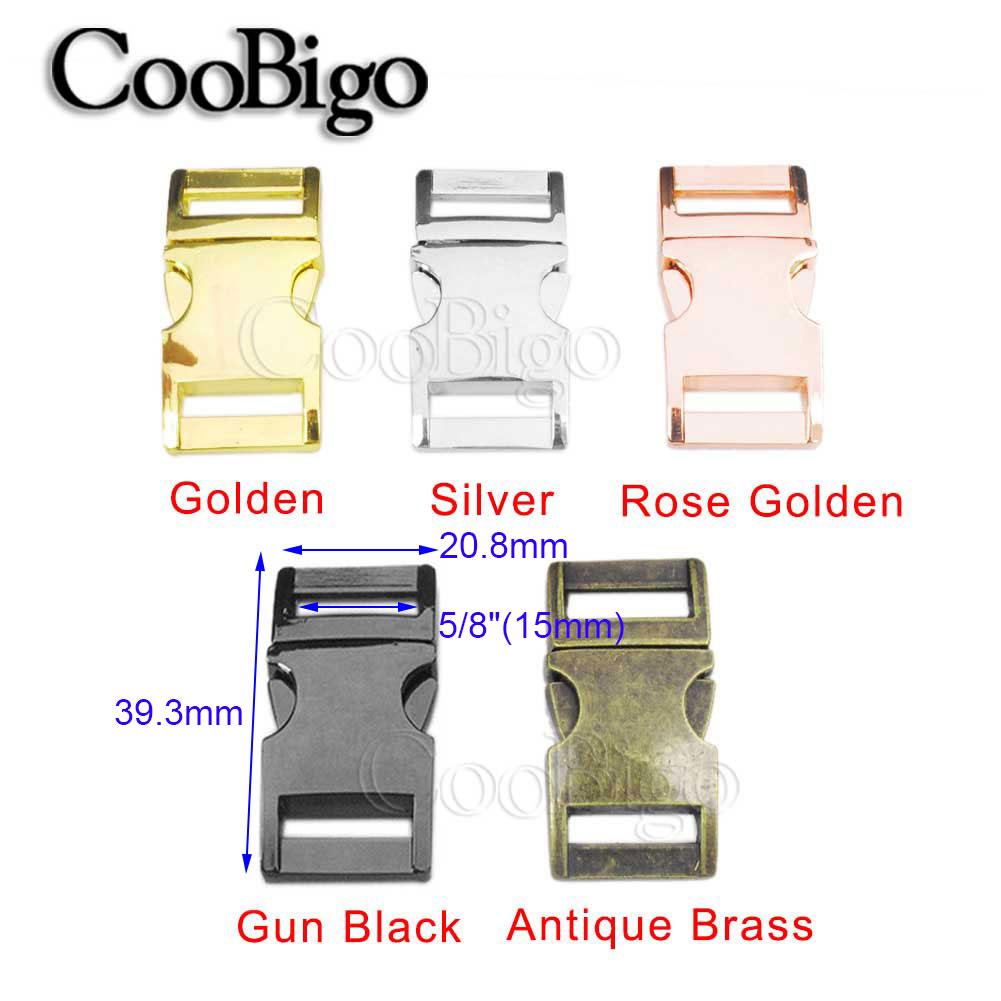 50pcs Quick Release Buckle Curved Paracord Buckles DIY Webbing Bracelet Outdoor Backpack Pets Collar Craft Accessories 5/8"