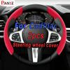 Car Steering Wheel Cover Black Suede Leather For Cadillac Escalade CTS ATS SRX STS XT5 XT6 Car Steering Wheel Cover