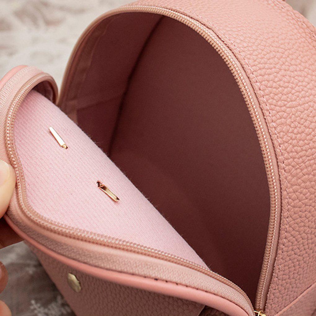 2020 Backpack Women Korean Style PU Leather Shoulder Bag For Teenage Girls Multi\-Function Small Bagpack Female Phone Pouch