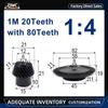 45# Steel 1M 20T To 80T Spiral Bevel Gear 1 Modulus 1 : 4 90 Degrees Differential Gears Same Ratio Diameter 6mm 8mm Hole