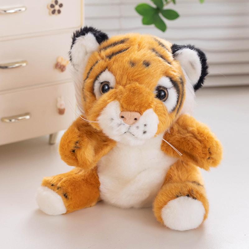 Tiger Handpuppe Plüschtier Niedlicher Sibirischer Tiger Fingerpuppe Tierkreiszeichen Tiger Zoo Niedliche Tiger Handpuppe