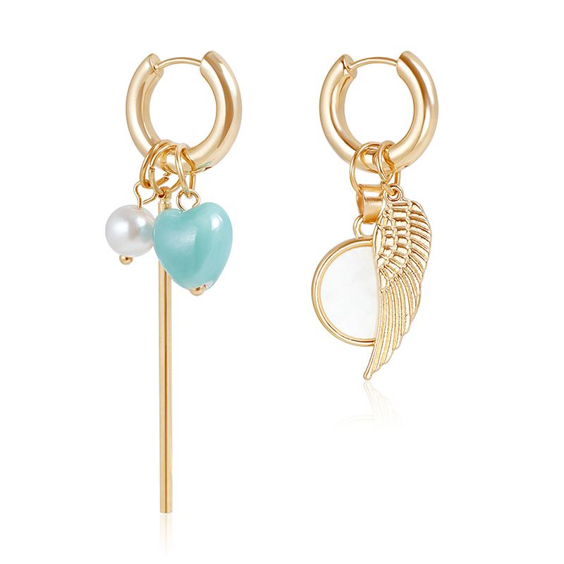 

Delicate Jewelry Irregular Heart Earrings 2025 New Trend Temperament Blue Resin Drop Earrings For Girl Lady Gifts