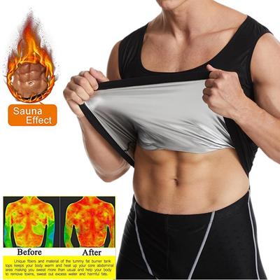 Herren Silberbeschichtete Schweißtreibende Fitnessweste zur Formung von Bauch und Taille