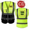 Vestă de Siguranță Reflectorizantă Personalizată cu Logo Text pentru Motocicletă Uniformă de Lucru pentru Construcții Hi-Vizitate Securitate Clasa 2 ANSI