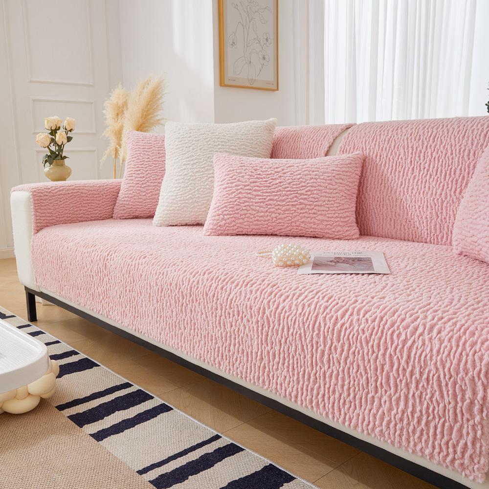 600G Cross-Border Amazon Anti-Cat Scratch Sofa Cushion Flannel Autumn And Winter Thickened Sofa Cover Non-Slip Cover Towel