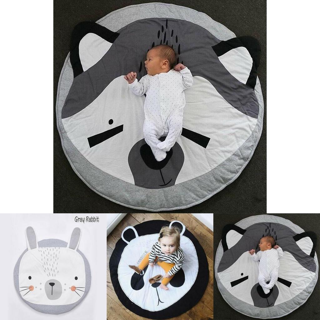 Fox Print Animals Cuddle Play Mat With Soft Fabric For Infant Development And Parentchild Interaction