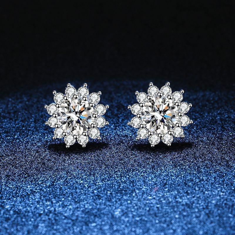 925 Silver Earrings Inlaid Zircon Stone Classics for Women Wedding Jewelry Engagement Fashion High Quality Gifts Party