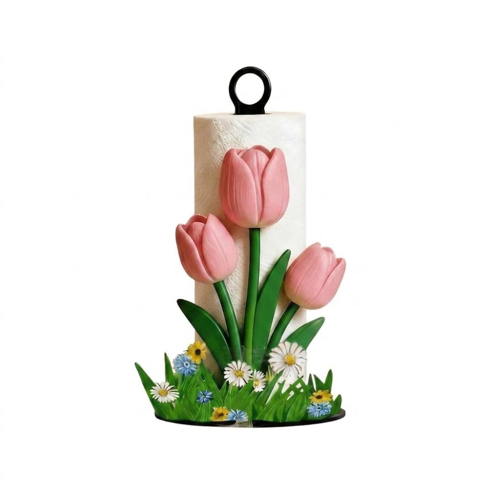 Animal Flower Pattern Floral Paper Towel Holder Cook Character Kitchen Napkin Stand Living Room