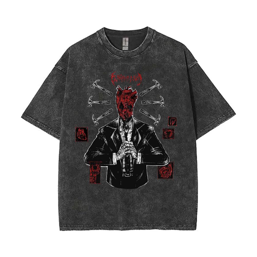 Anime Dorohedoro Kaiman Prané Vintage Tričko Pánske Gotické Manga Rockové Tričko Pánske Hip Hopové Nadrozmerné Tričko s Krátkym Rukávom Streetwear