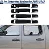 Exterior Door Handle Shell Cover Trim For Chevy Silverado Avalanche 07-13 Black