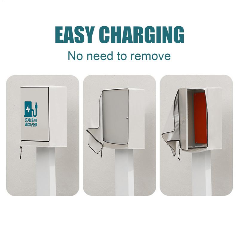 EV Charger Station Rain Cover Waterproof Charging Pile Rain Protector For Car Dustproof Electric Vehicle Sun Blocking Fabric For