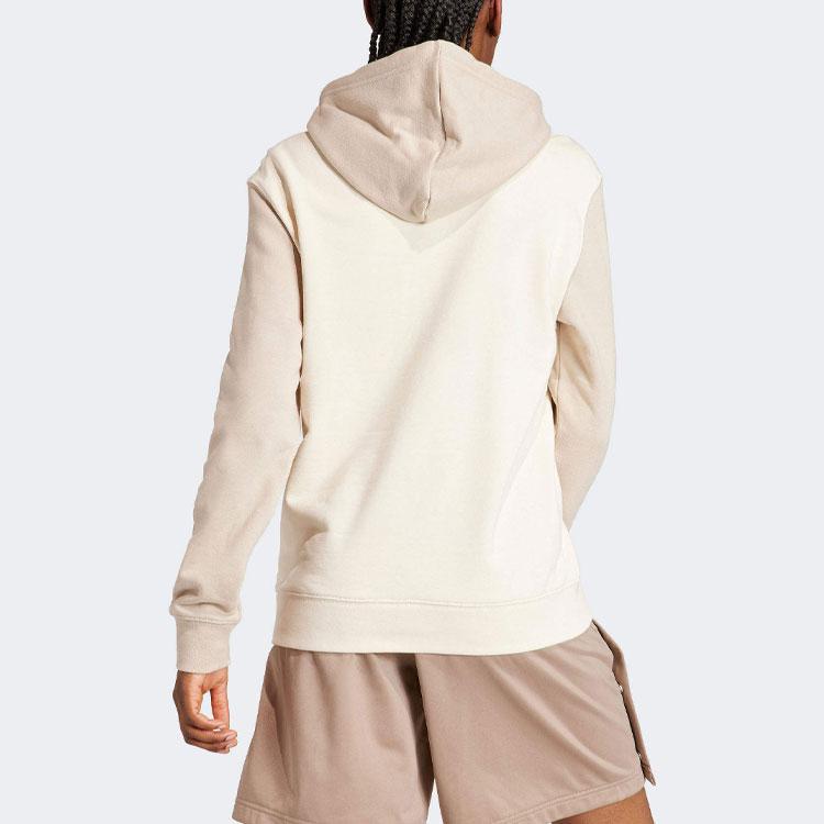 Adidas Originals Neutral Court Patchwork Logo Hoodie Women Hoodie Beige IS5244