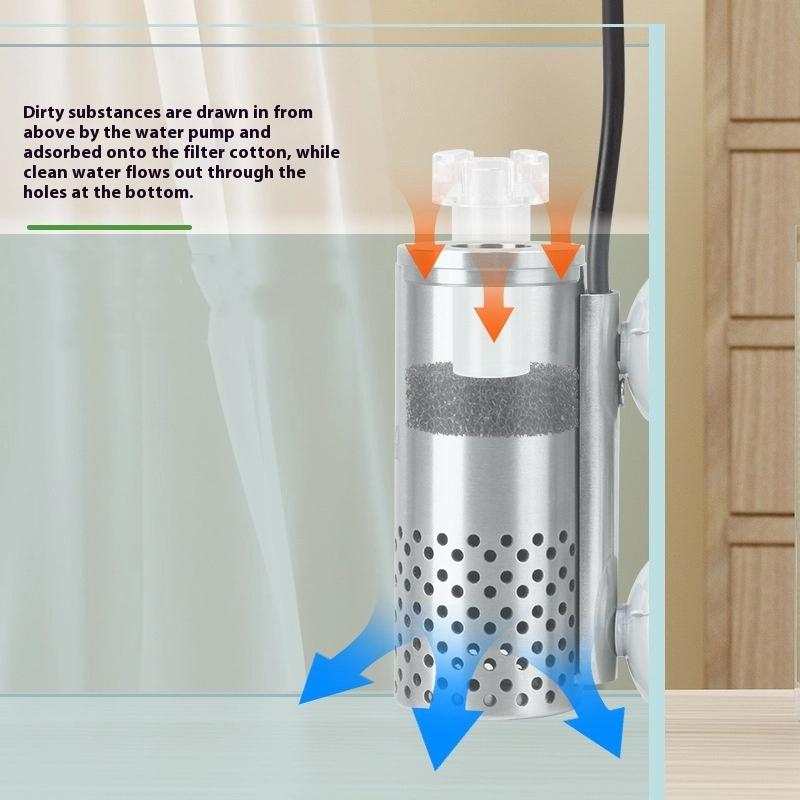 

Aquarium Electric Oil Removal Film Fish Tank Stainless Steel Usb Filter Self-Priming Floating Head Oil Film Processor Tool one size