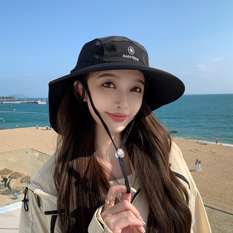 

Spring and summer eaves shawl bucket hat outdoor play mountaineering sunscreen sun hat breathable fashion versatile hat women
