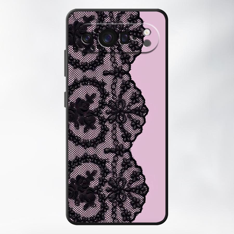 Retro Lace Art Case for Google Pixel 10A 6 7 8 Pro 7a 8a 10 9 Pro XL 6a 9a Funda Phone Cover