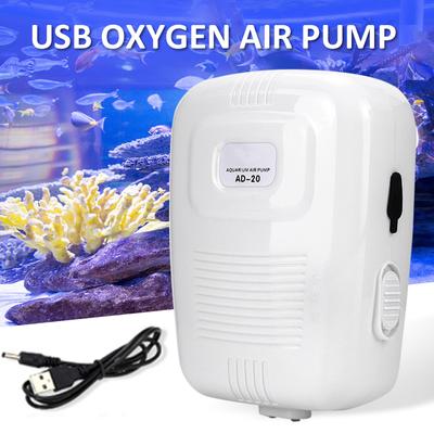 PDTO USB Bärbar Tyst Oxygen Air Pump för Aquarium Fish Tank Hydroponic Pond