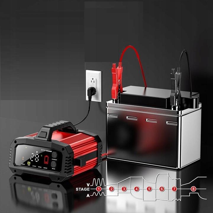 Prostownik Samochodowy Do Akumulatorów Z Rozruchem 12V 24V 25A Agm Booster