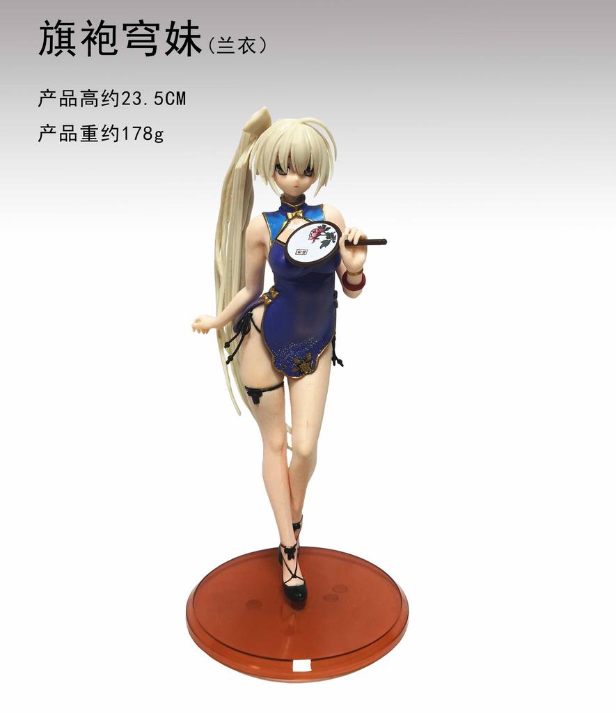 22CM Anime Yosuga No Sora Kasugano Sora Figure China Dress Style Cheongsam Cute Model Toy Girl Gift Collection Ornaments PVC