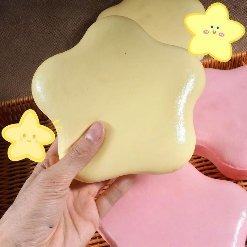 1Pcs Slow Rising Pinch Stress Relief Squeeze Toys Yellow Squishy Star Fidget Toy Sensory Soft Slow Rebound Decompression Toy