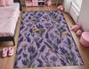 Lavender , Flower Vintage, Purple, Floral Kitchen Decor, Dried Lavender Bouquet Decor, Violet Living Room, Modern Rug