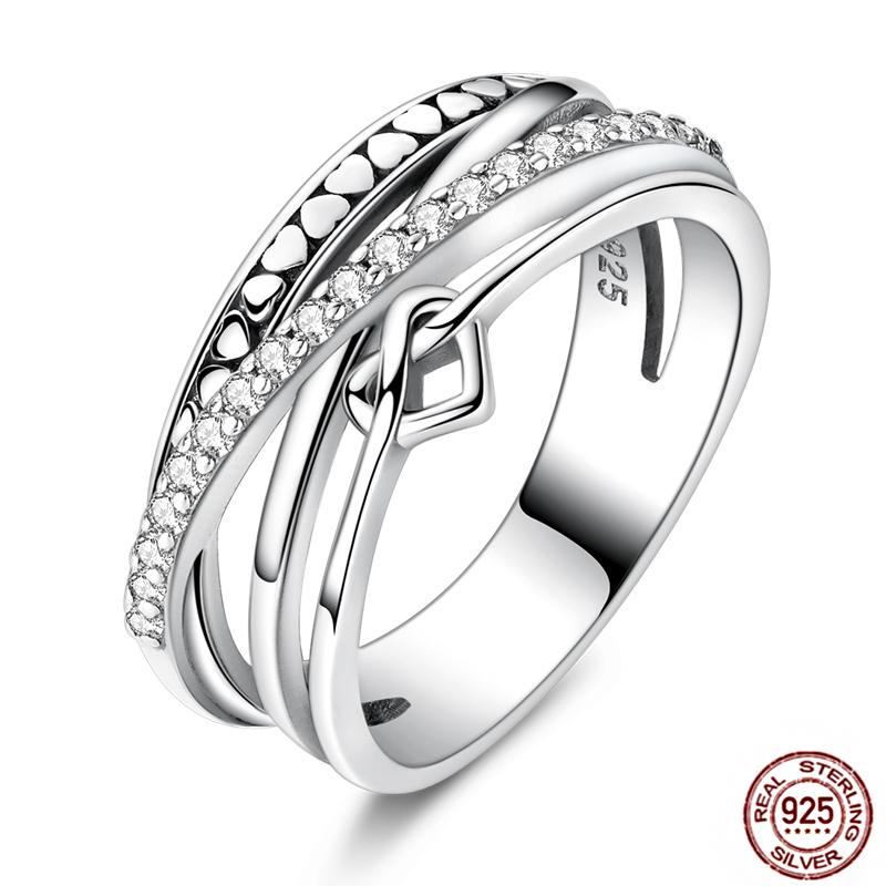 Luminous Firefly 925 Silver Ring Sparkling Rainbow Color Heart Wishbone Flower Original Rings For Women Wedding Jewelry