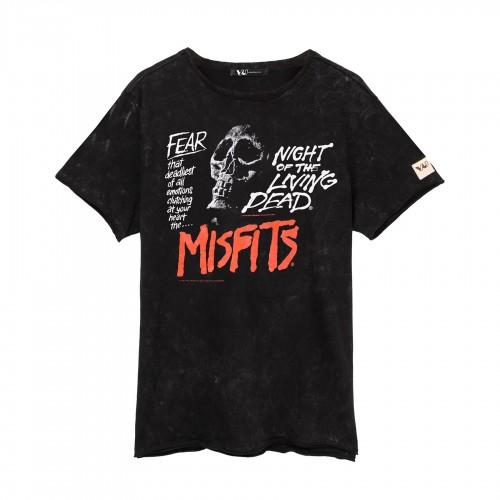 Maglietta Misfits unisex per adulti La notte dei morti viventi 3XL bianco/nero