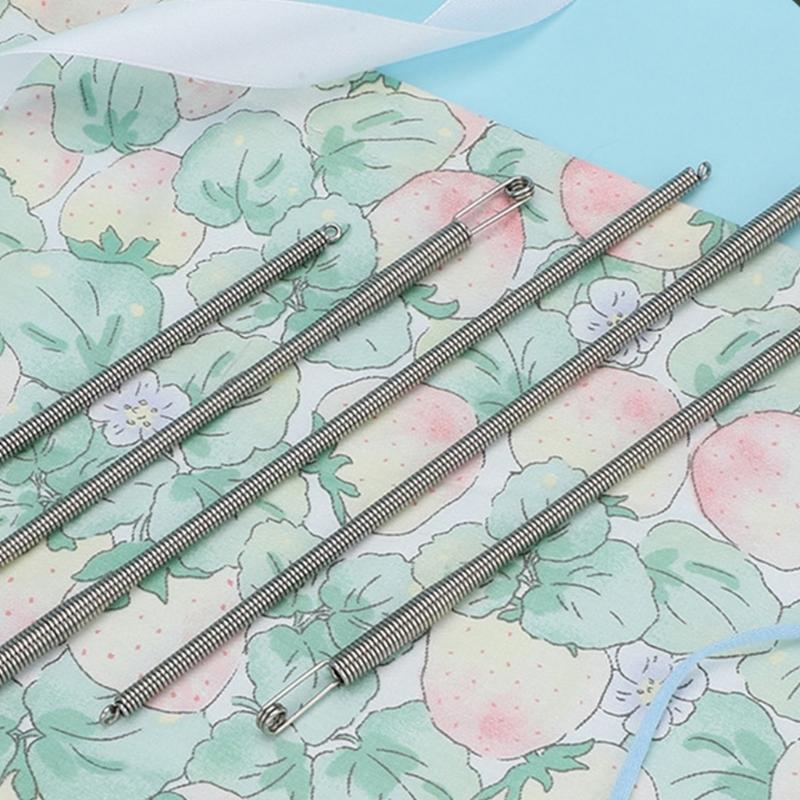 10Pcs Metal Spring Drawstring Threader Quick Threading Tool Threading Aid Waistband Elastic Cord Threader