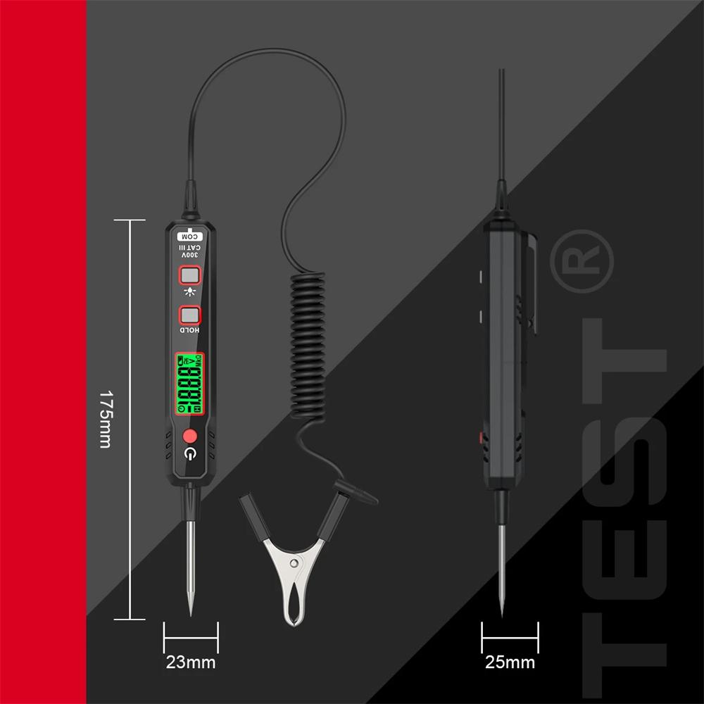 HABOTEST HT86A Car Voltage Detector Smart Voltage Tester Volt Pen Resistance Continuity Car Fault Maintenance Circuit Test Probe