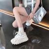 Thick-soled inner height-increasing mesh shoes women's breathable mesh Forrest Gump shoes 2025 new popular sports and leisure dad shoes women