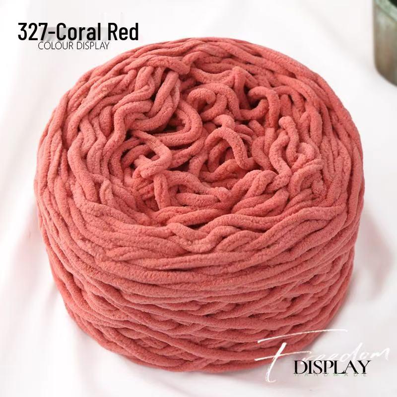 New 3.8 Liang Colored Ice Yarn: Thick Single-Strand for Crochet - Ideal for Shoes, Slippers, Scarves, and Seat Cushions.