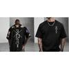 One Piece Anime Skeleton Print Men's T-shirt Summer Short Sleeve Graphic Tee Streetwear Hip Hop Fashion Oversized Y2k Clothes