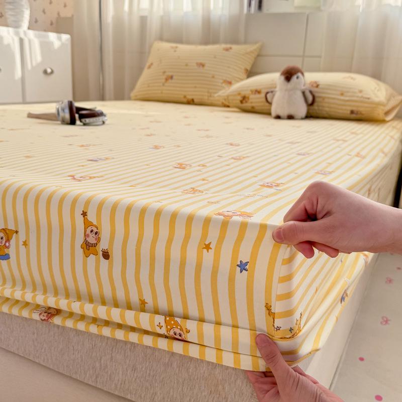 Spring/Summer A-Class Cotton-Like Fitted Sheet: Skin-Friendly, Non-Slip, Dustproof Mattress Protector