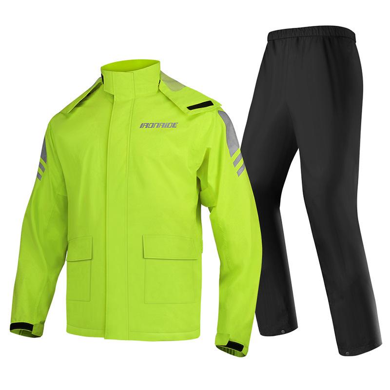 Machine Knight Waterproof Motorcycle Rain Suit: Thickened, Separate Raincoat & Pants for Heavy Rain Protection