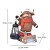 Solar Powered Cow Garden Statue Resin Whimsical Yard Art for Porch Balcony