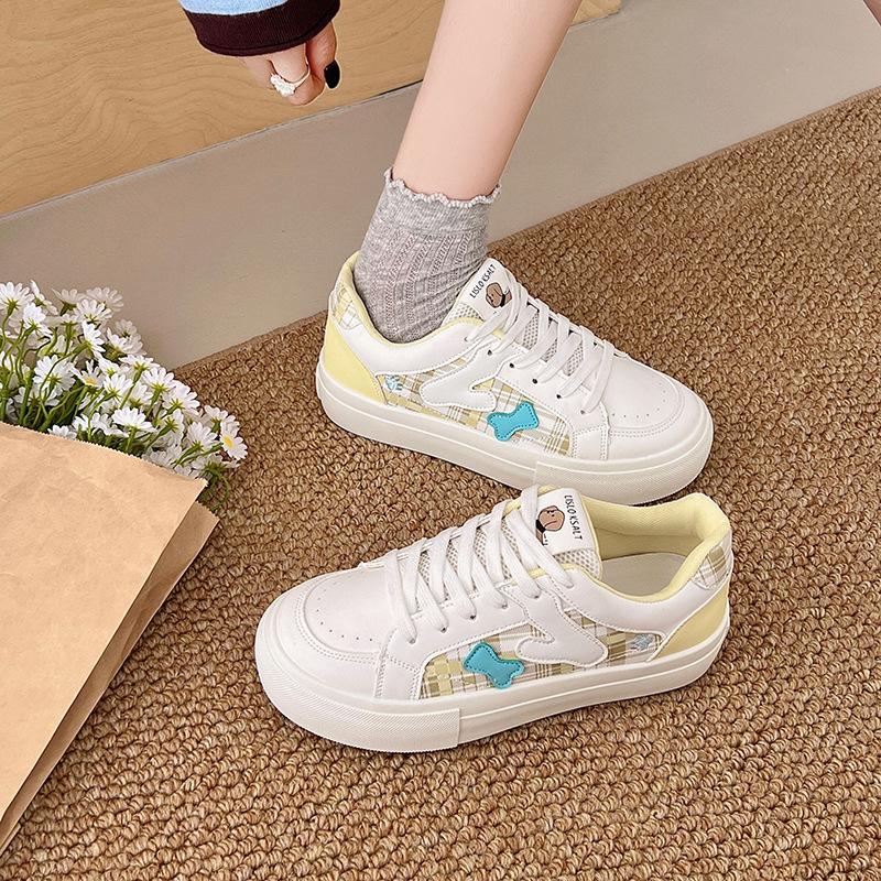 Retro student veelzijdige blauwe board schoenen dames zomer dikke zool ademende casual broodschoenen canvas schoenen dames