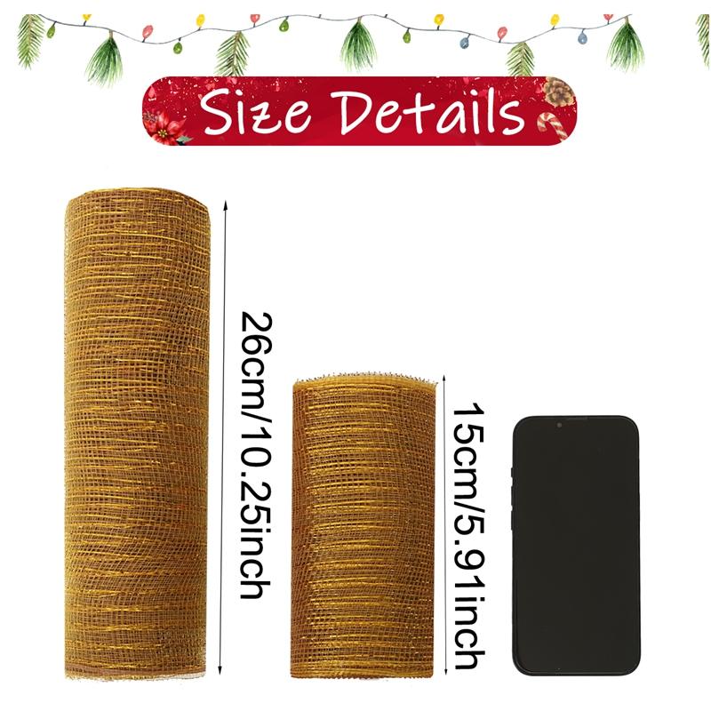 Christmas Crystal Gauze Ribbons 2026 Christmas Tree Decorations for Home Door Wreaths Navidad Noel Gifts Happy New Year 2026