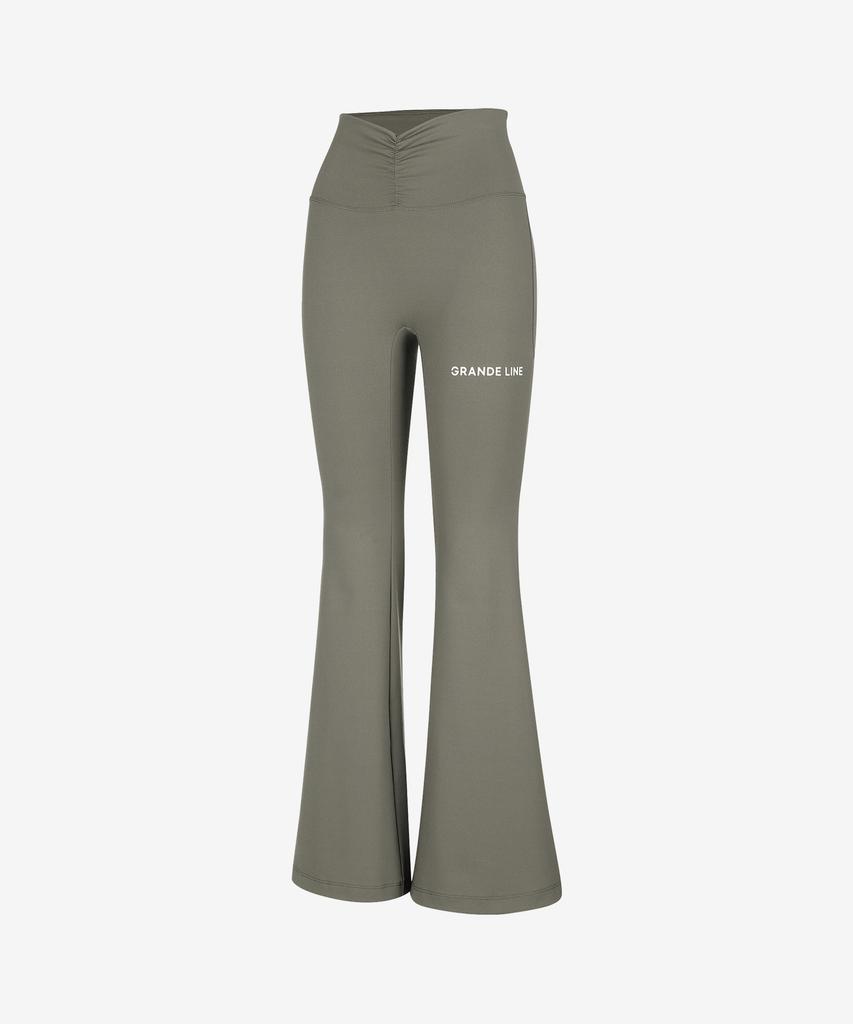 GRANDE LINE El-Touch Shirred Bootcut Pants