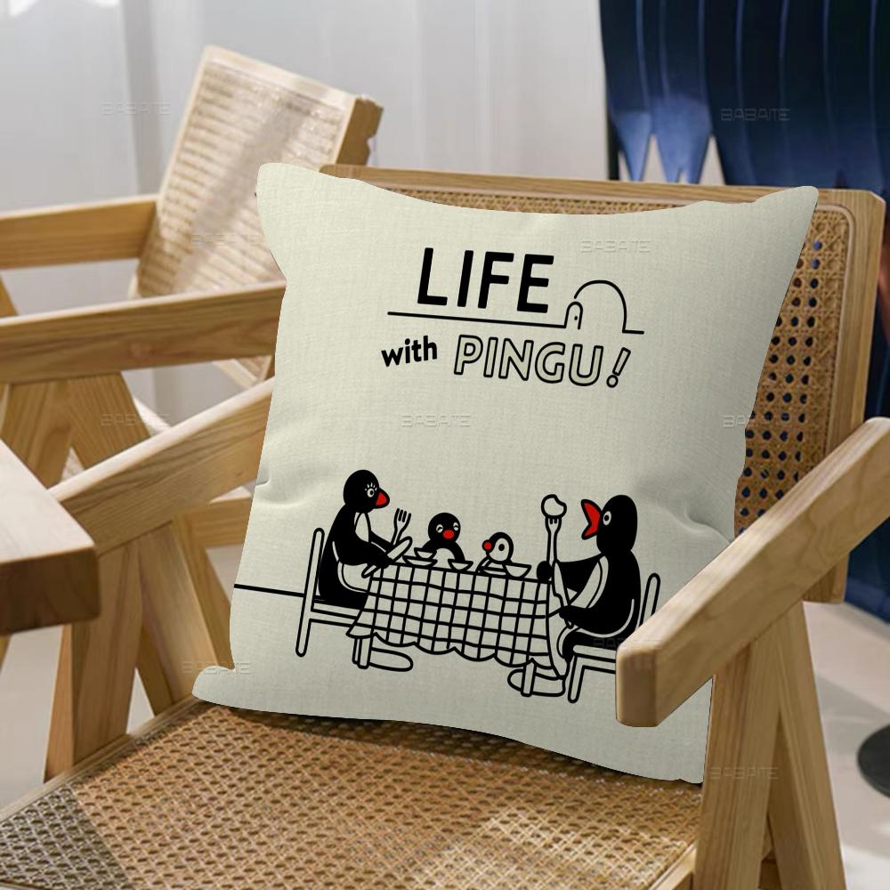 Cartoon Black Baby Penguin Pingu Pillowcase toon Gift Cushion Cover Bedroom Home Sofa Chair Seat Decor pillow case