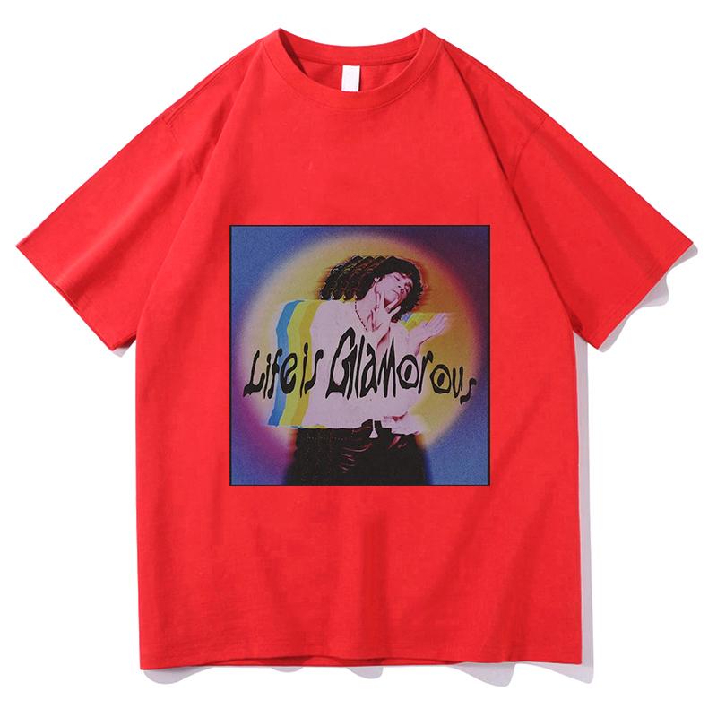 Unisexs Spencer Sutherland Life Is Glamorous Print T Shirts Cotton Women Streetwear Loose Clothing Vintage Summer Spring Meme Tees S