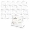 Xawslife Card Stand, Card Stand, L Shape, 90 X 60mm, Business Card Size, Acrylic, Transparent, Set of 20, Price Card Holder, Price Tag Holder, Name
