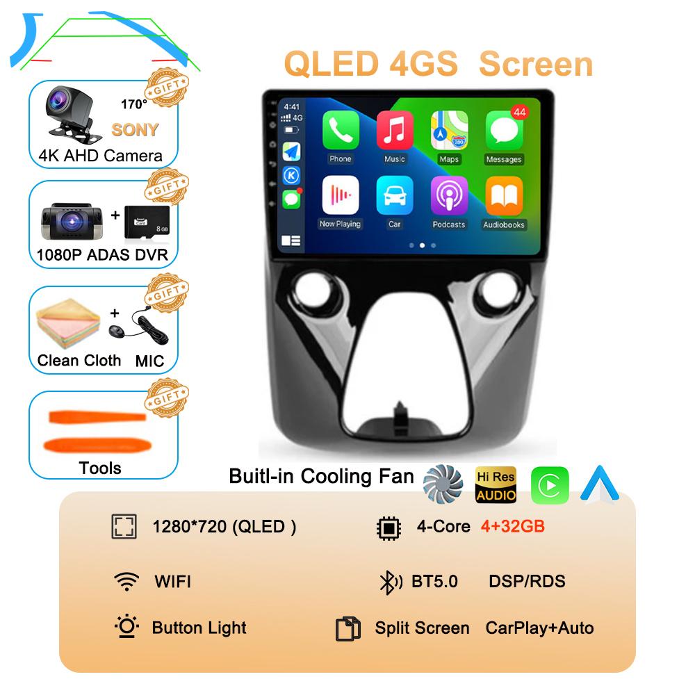 Android 14 Car Radio For Peugeot 108 For Toyota Aygo B40 2014-2021 Multimedia Video Player Navigation Stereo GPS 2din 2 Din DSP